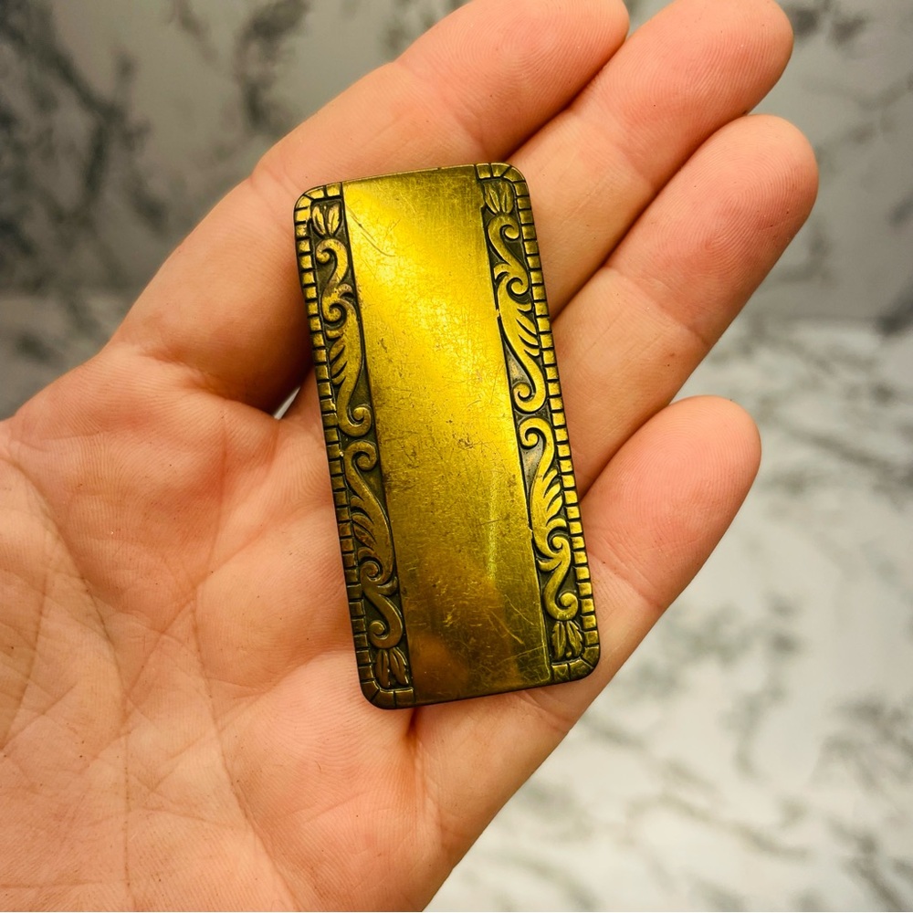 Vintage Ornate Gold Belt Buckle - Picture 5 of 7